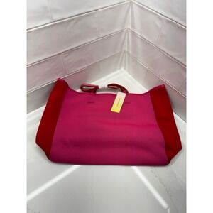 SUMMERSALT x Fabfitfun The Perfect Beach Tote Bag in Pink & Red‎